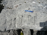 Drill holes in limestone [DB]